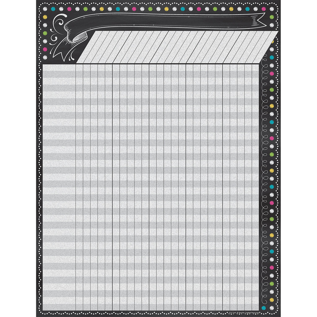 (6 Ea) Chalkboard Brights Incentive Chart