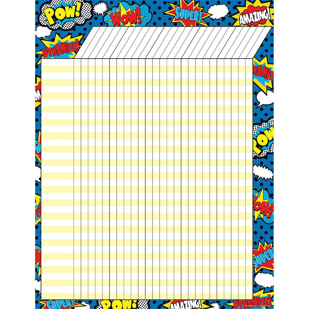 (6 Ea) Superhero Incentive Chart