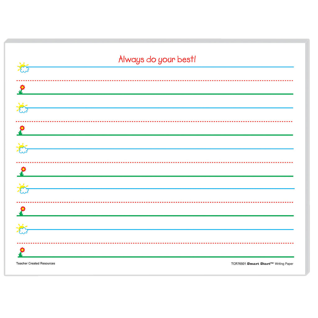 Smart Start K-1 Writing Paper 100 Sheets