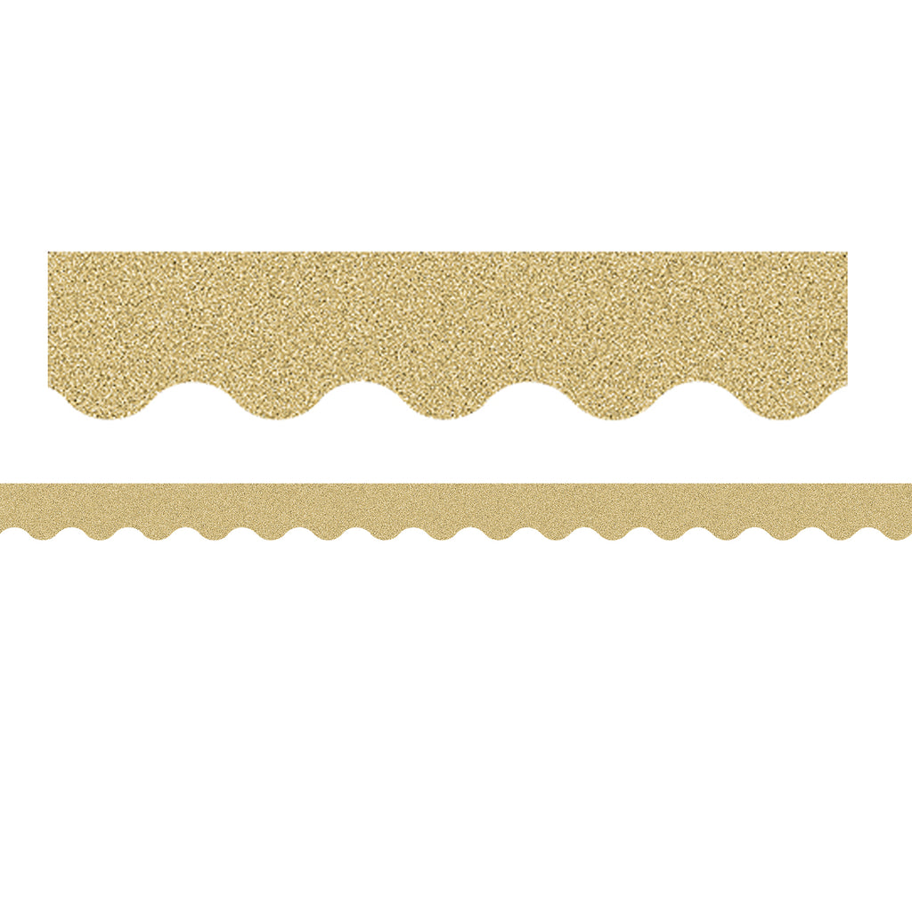 (3 Pk) Gold Glitz Scalloped Border Trim