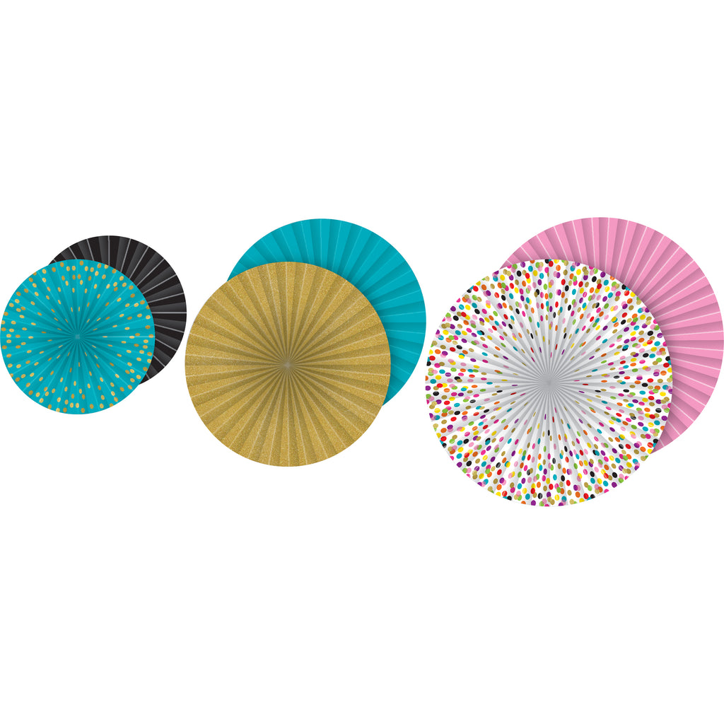 (3 Pk) Confetti Fans