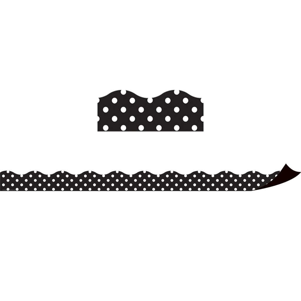 (3 Pk) Magnetic Border Black Polka Dots