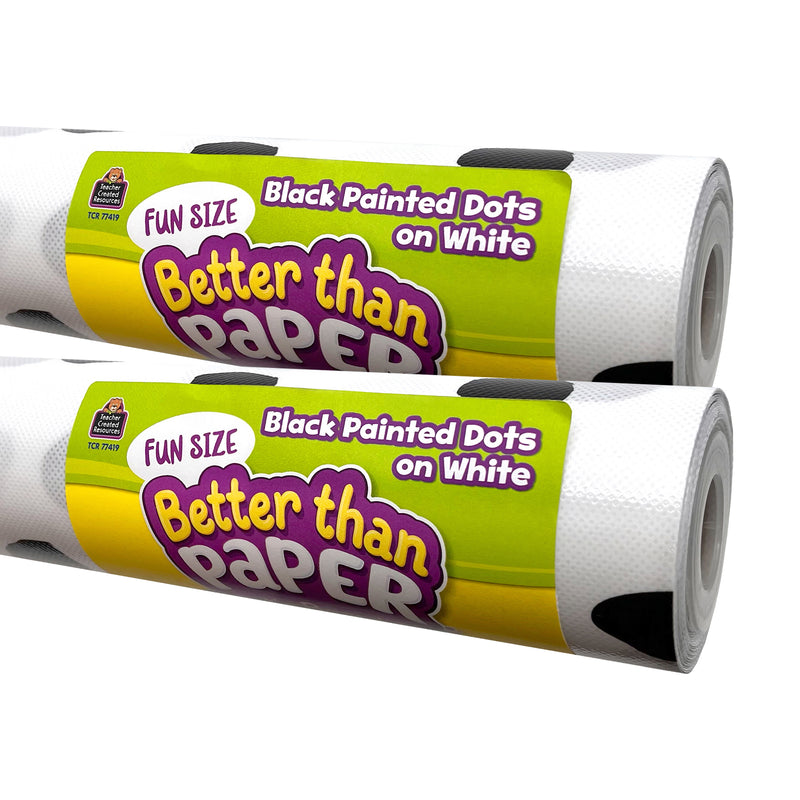 (2 Ea) Fun Size Blk Painted Dots Bb Roll