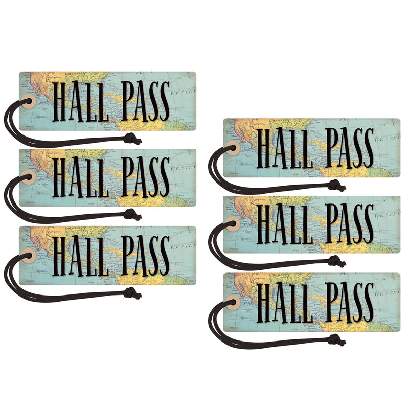 (6 Ea) Travel The Map Magnetic Hall Pass