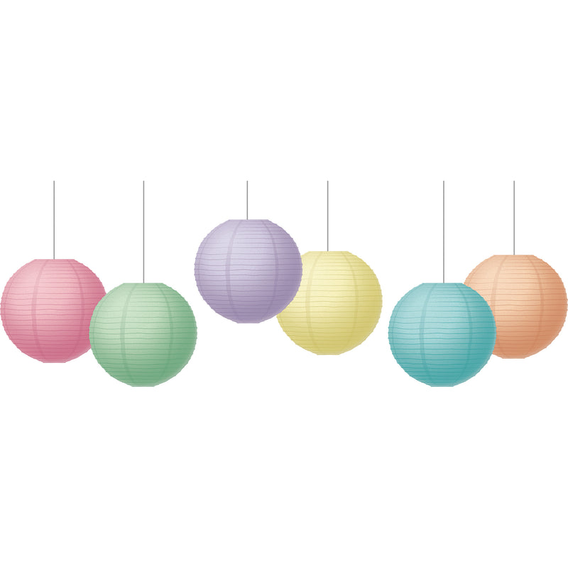 (3 Pk) Pastel Pop Hanging Lantern 8in Paper