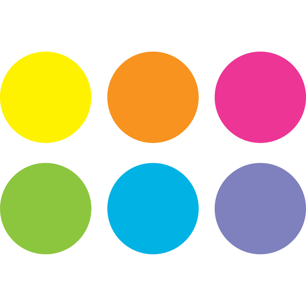 Writing Spots Bright Circles 7in Spot On Dry-erase Desktop