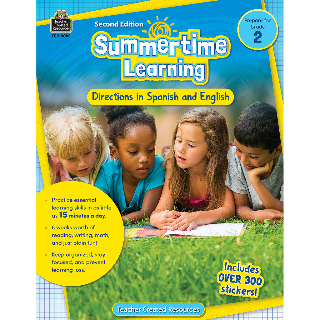 Summertime Learning Gr 2 2nd Ed English & Spanish Directions