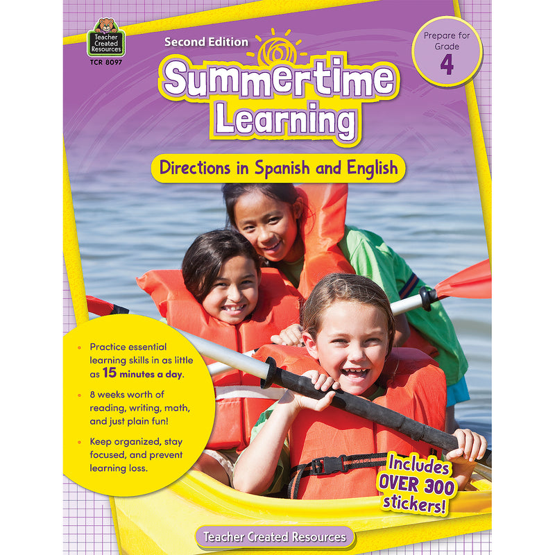 Summertime Learning Gr 4 2nd Ed English & Spanish Directions