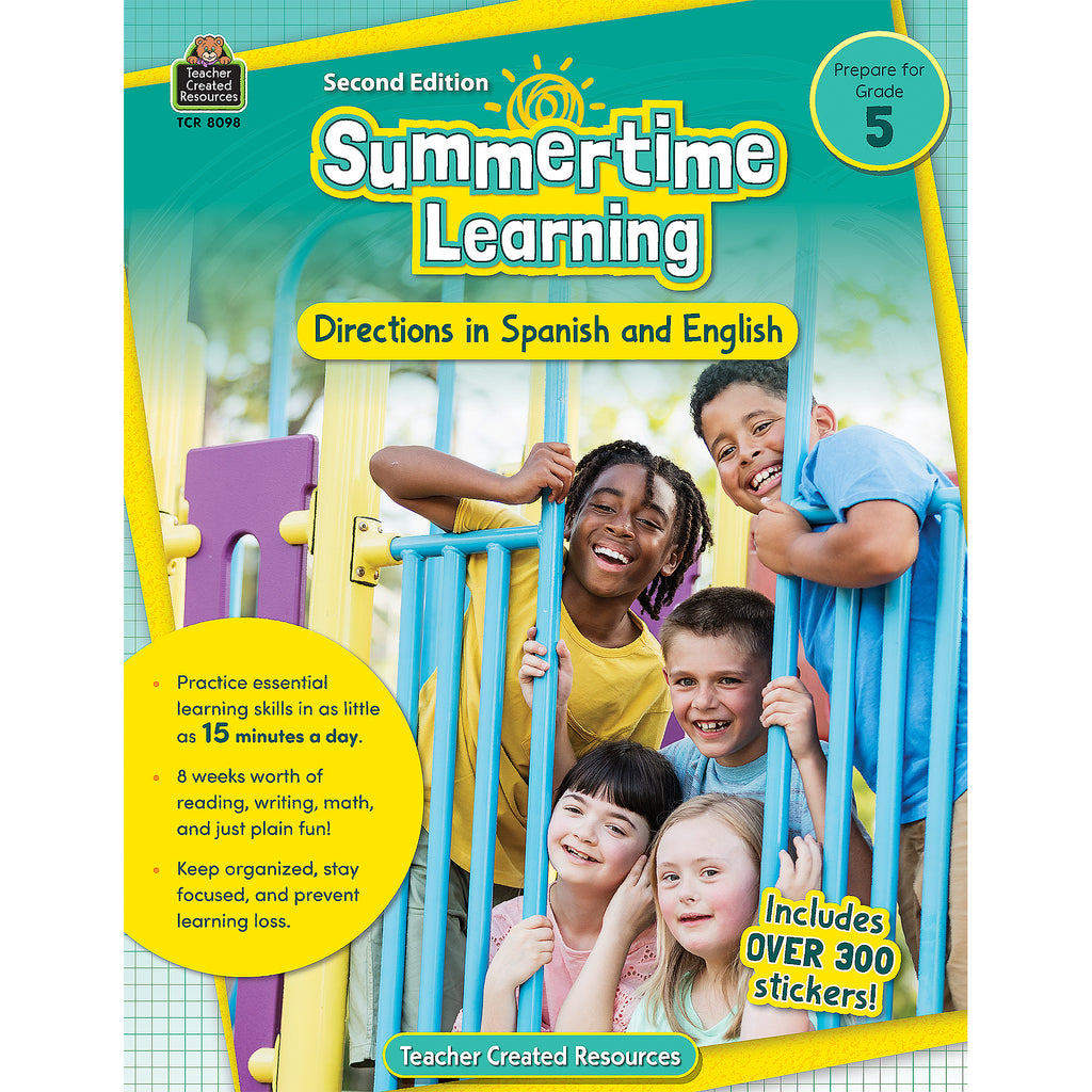 Summertime Learning Gr 5 2nd Ed English & Spanish Directions