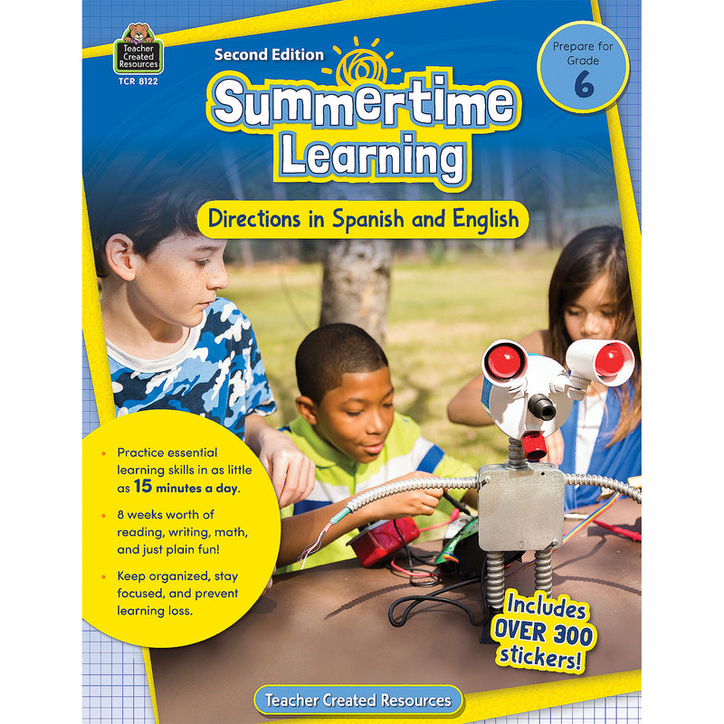 Summertime Learning Gr 6 2nd Ed English & Spanish Directions