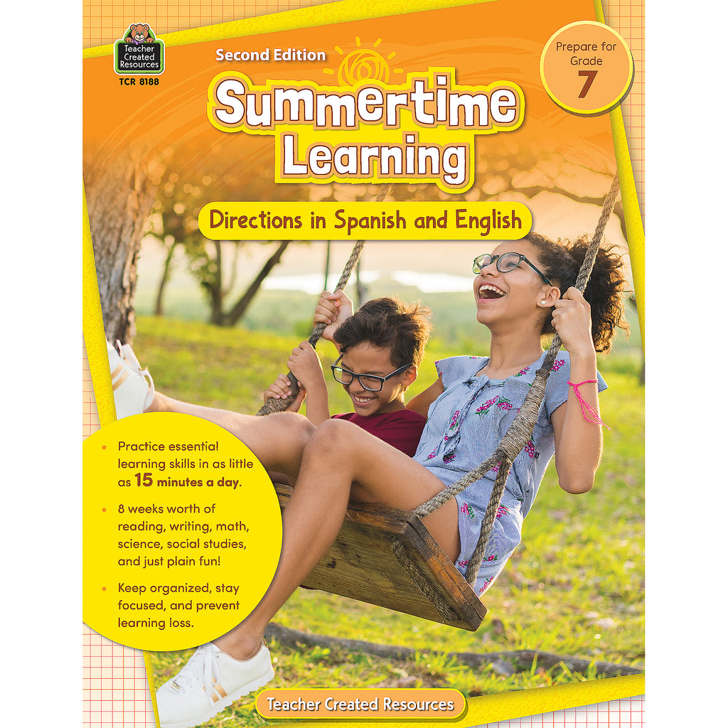 Summertime Learning Gr 7 2nd Ed English & Spanish Directions