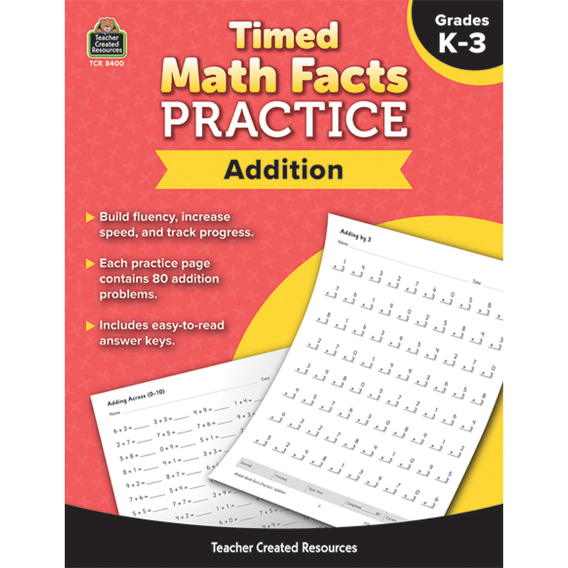 Timed Math Facts Practice Addition