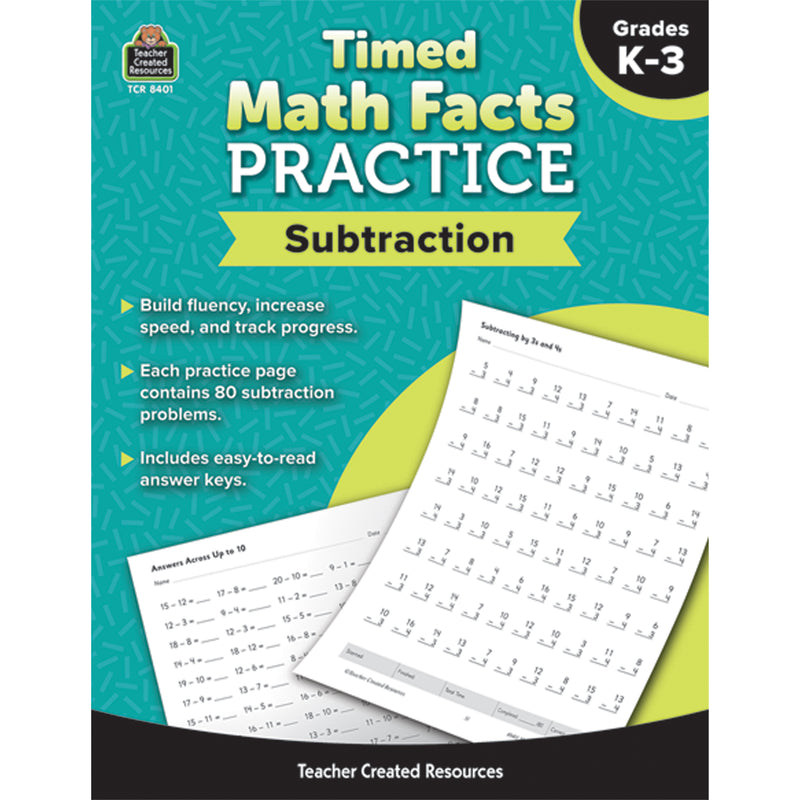 Timed Math Facts Subtraction