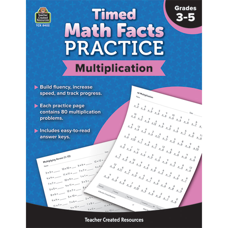 Timed Math Facts Multiplication