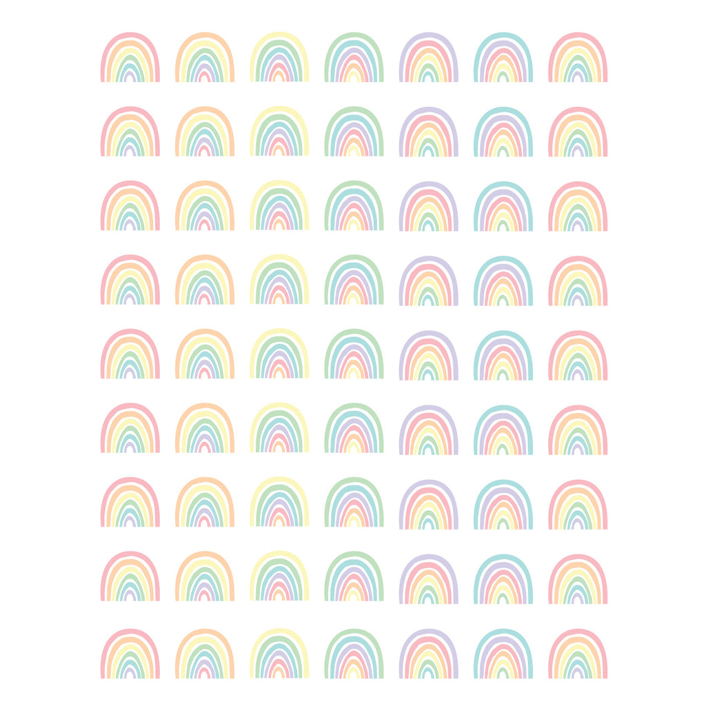 (12 Pk) Pastel Rainbows Mini Stickr