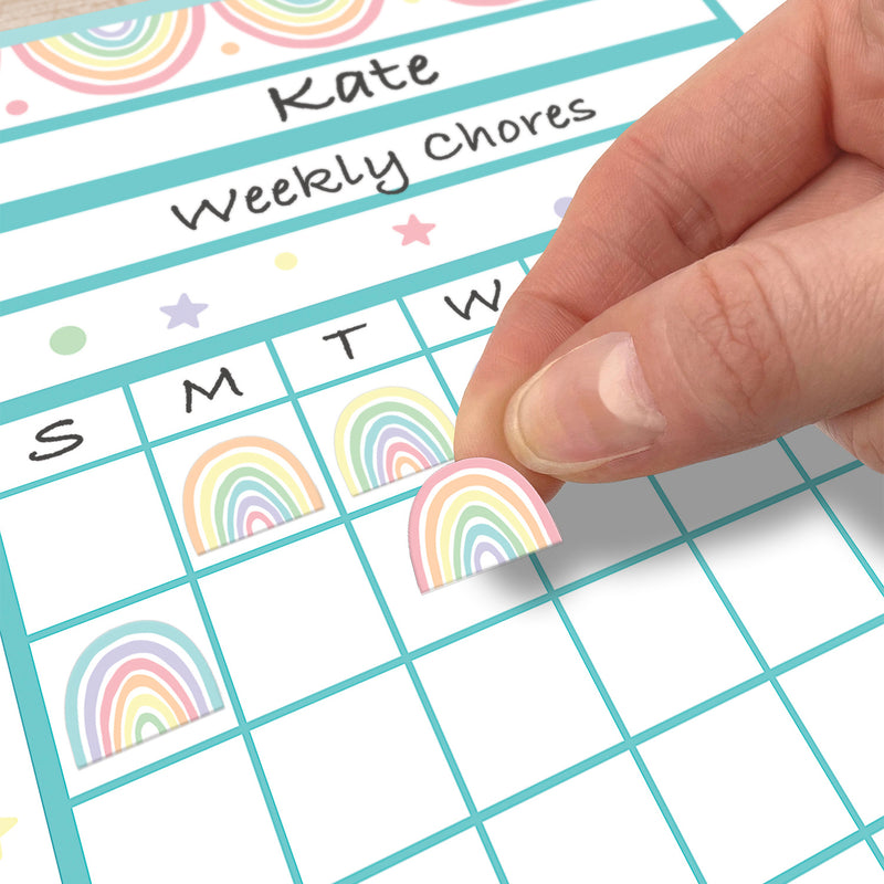 Pastel Pop Rainbows Mini Stickers