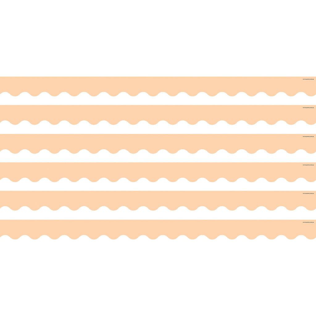 (6 Pk) Peach Scalloped Border Trim