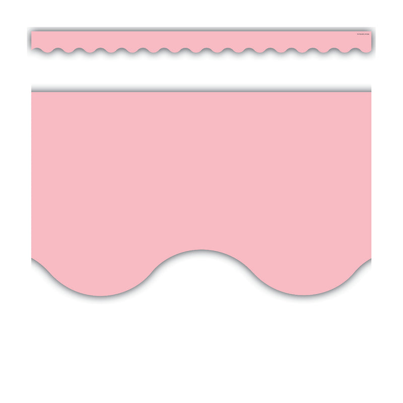 (6 Pk) Pastel Pink Scalloped Border