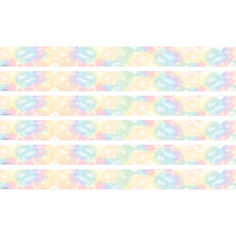 (6 Pk) Pastel Pop Tie-dye Border