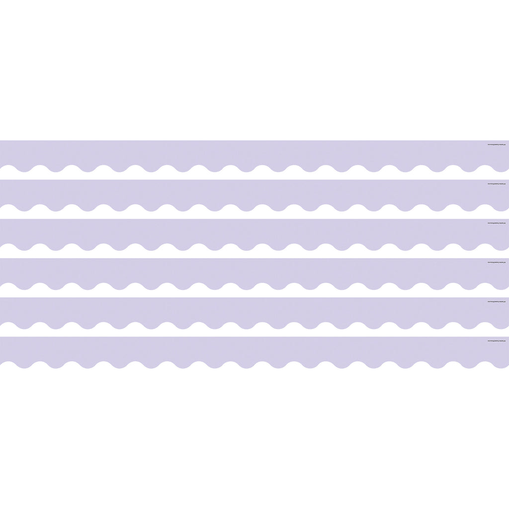 (6 Pk) Lavender Scalloped Border