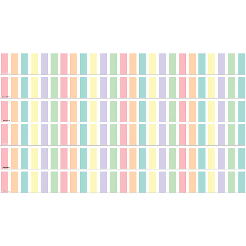 (6 Pk) Pastel Pop Stripes Border