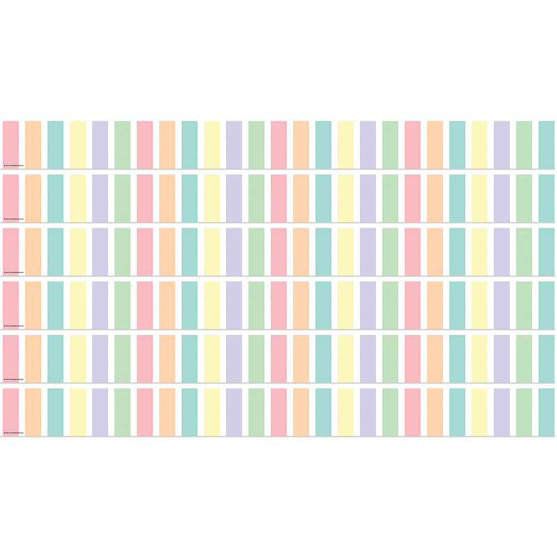 (6 Pk) Pastel Pop Stripes Border