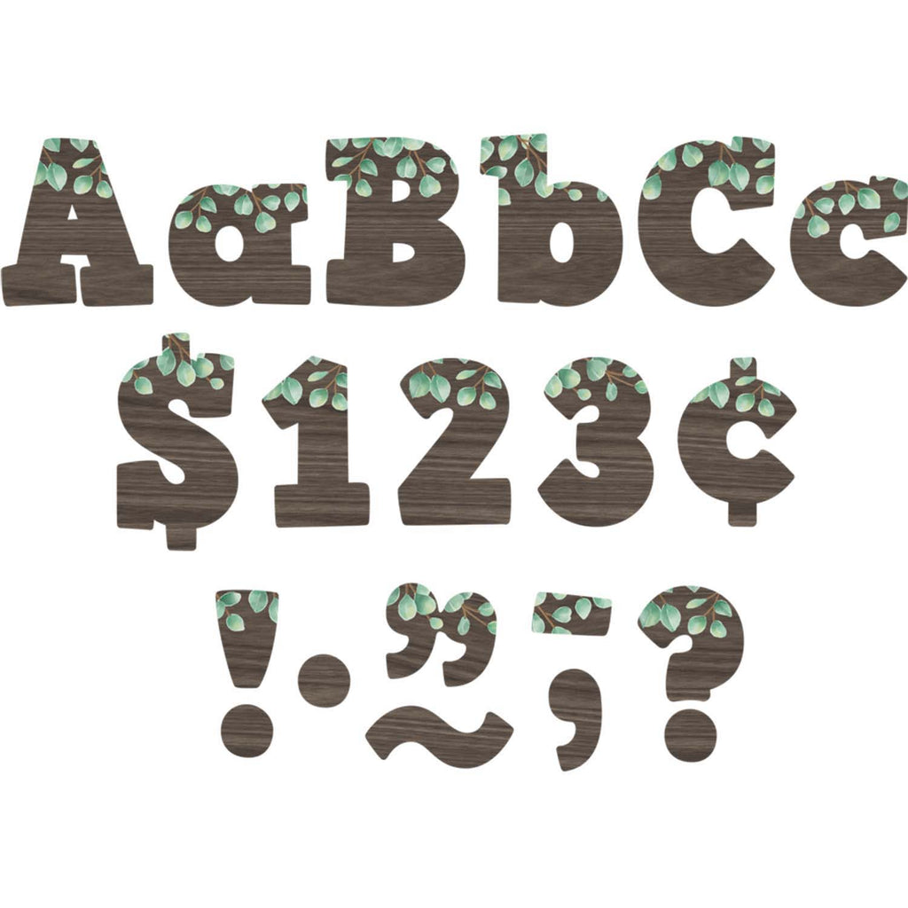 (3 Pk) Eucalyptus 4in Bold Block Letters Combo Pack