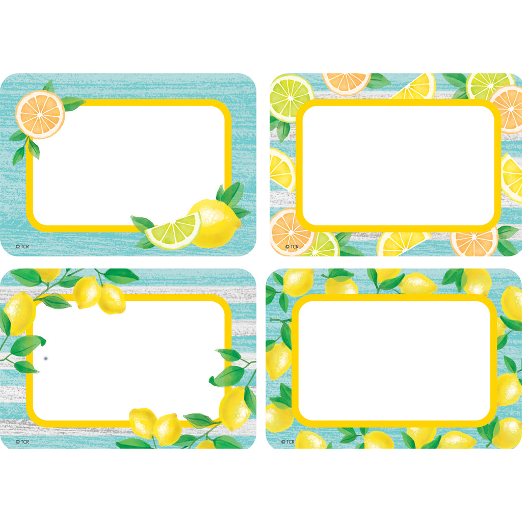 (6 Pk) Lemon Zest Name Tags-labels Multi Pack