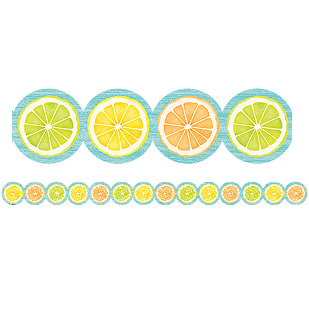 (6 Pk) Lemn Zest Citrus Slices Border Trim Die Cut