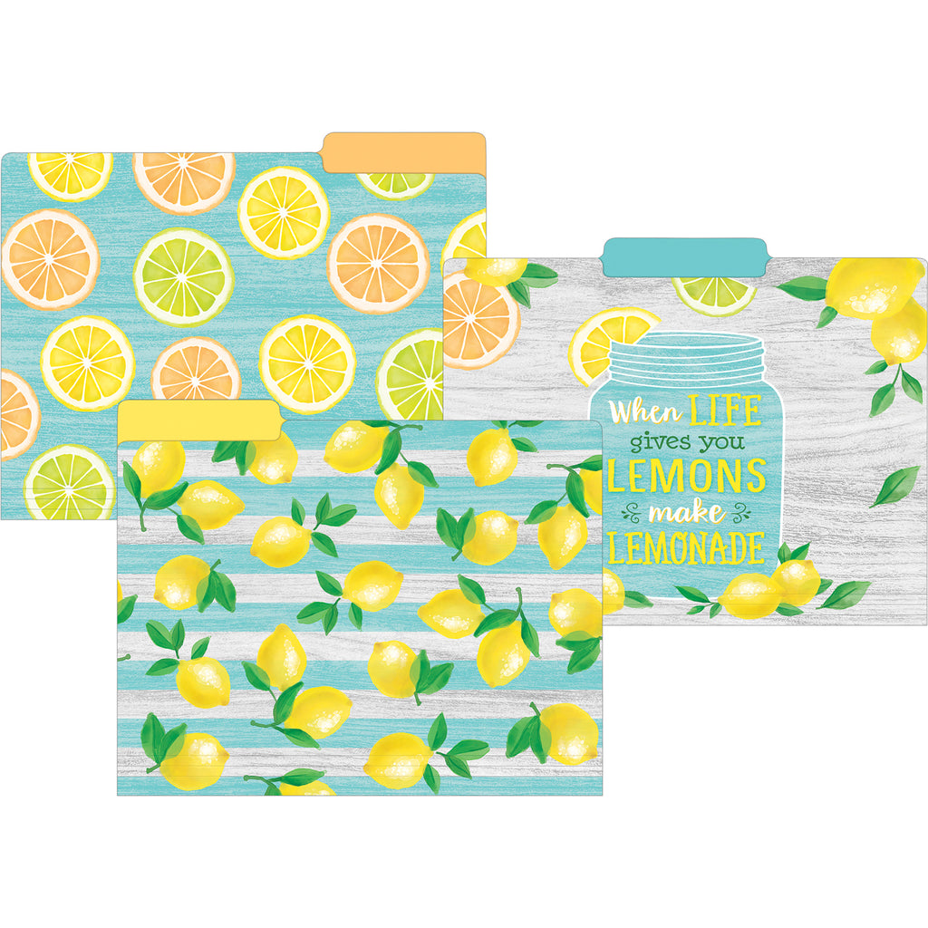 (2 Pk) Lemon Zest File Folders