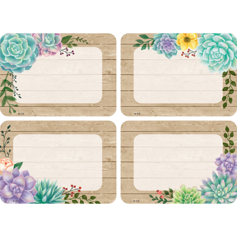 (6 Pk) Rustic Bloom Name Tags Labels Multi-pack