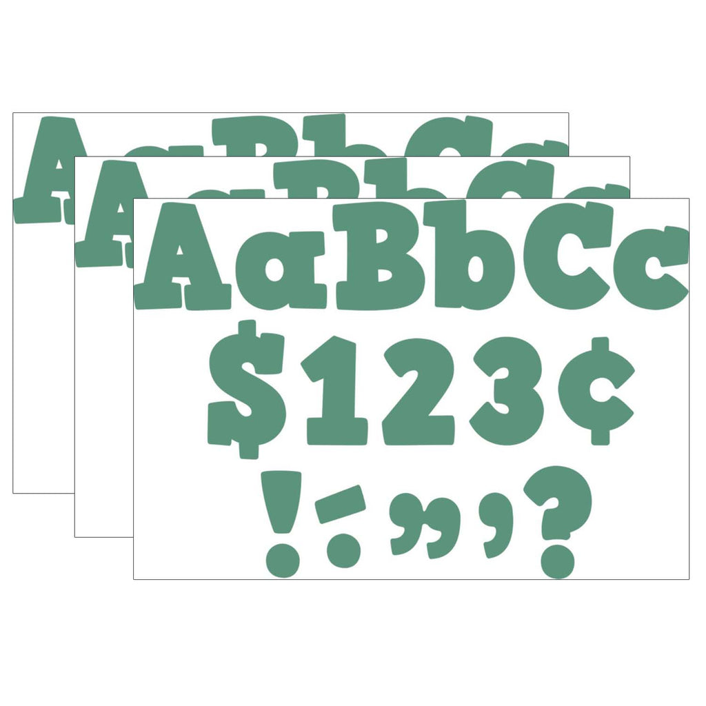 (3 Pk) Eucalyptus 4in Bold Block Letters Combo Pack