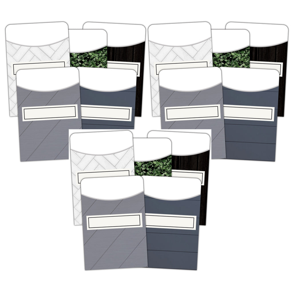 (3 Pk) Modern Farmhouse Library Pockets Multi-pack