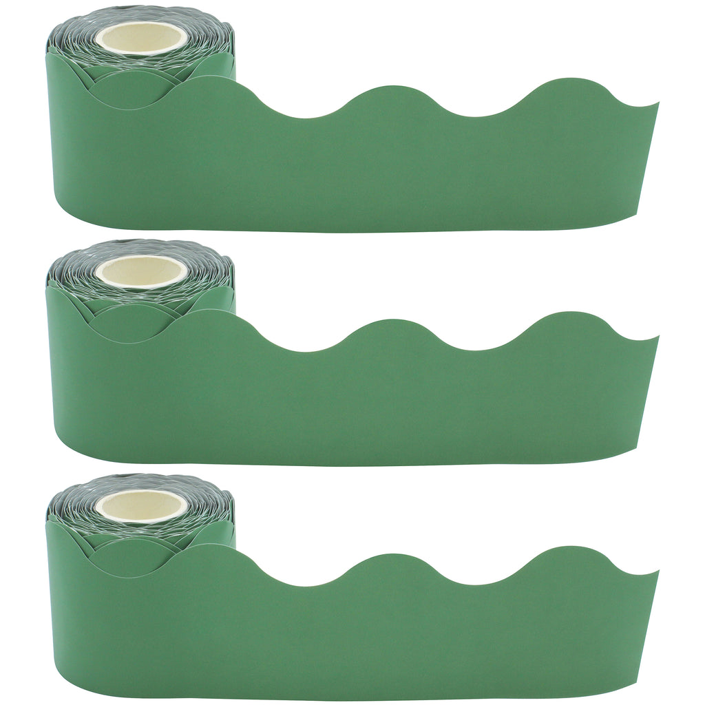 (3 Pk) Eucalyptus Grn Scalloped Rolld Trim