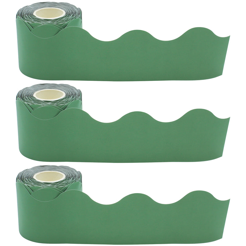 (3 Pk) Eucalyptus Grn Scalloped Rolld Trim