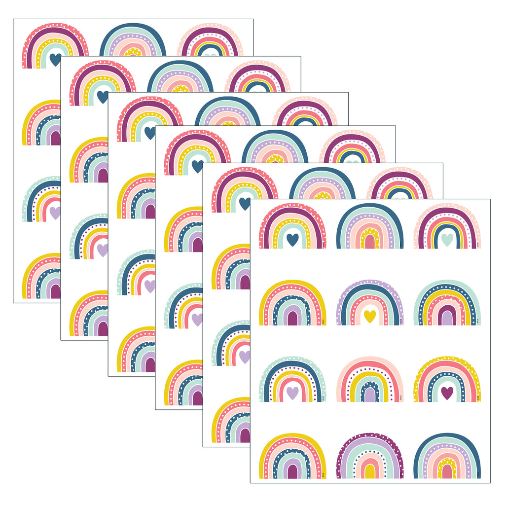 (6 Pk) Oh Happy Day Rainbows Mini Accents