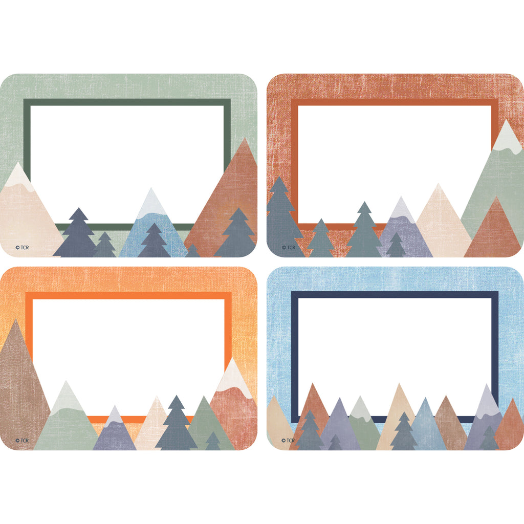 (6 Pk) Mountains Nametags Labels