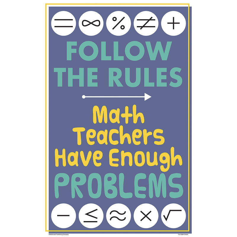 Math Fun Charts, Set of 8