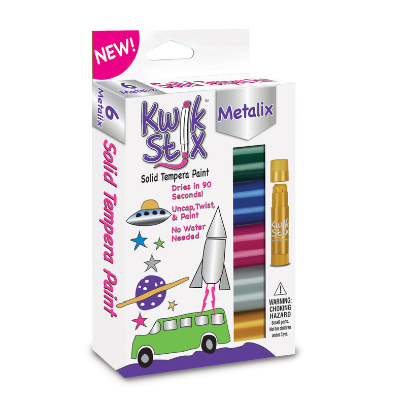 (6 Pk) Kwik Stix Solid Paint Metallic Colors 6ct Per Pk