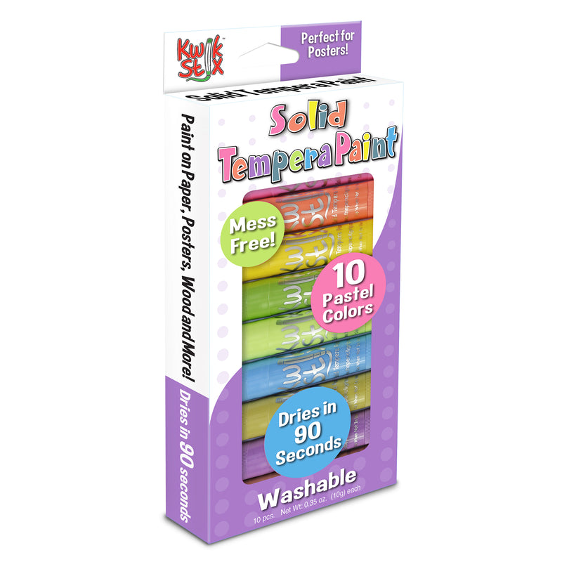 Tempera Paint Pastel Tones 10 Colrs Kwik Stix