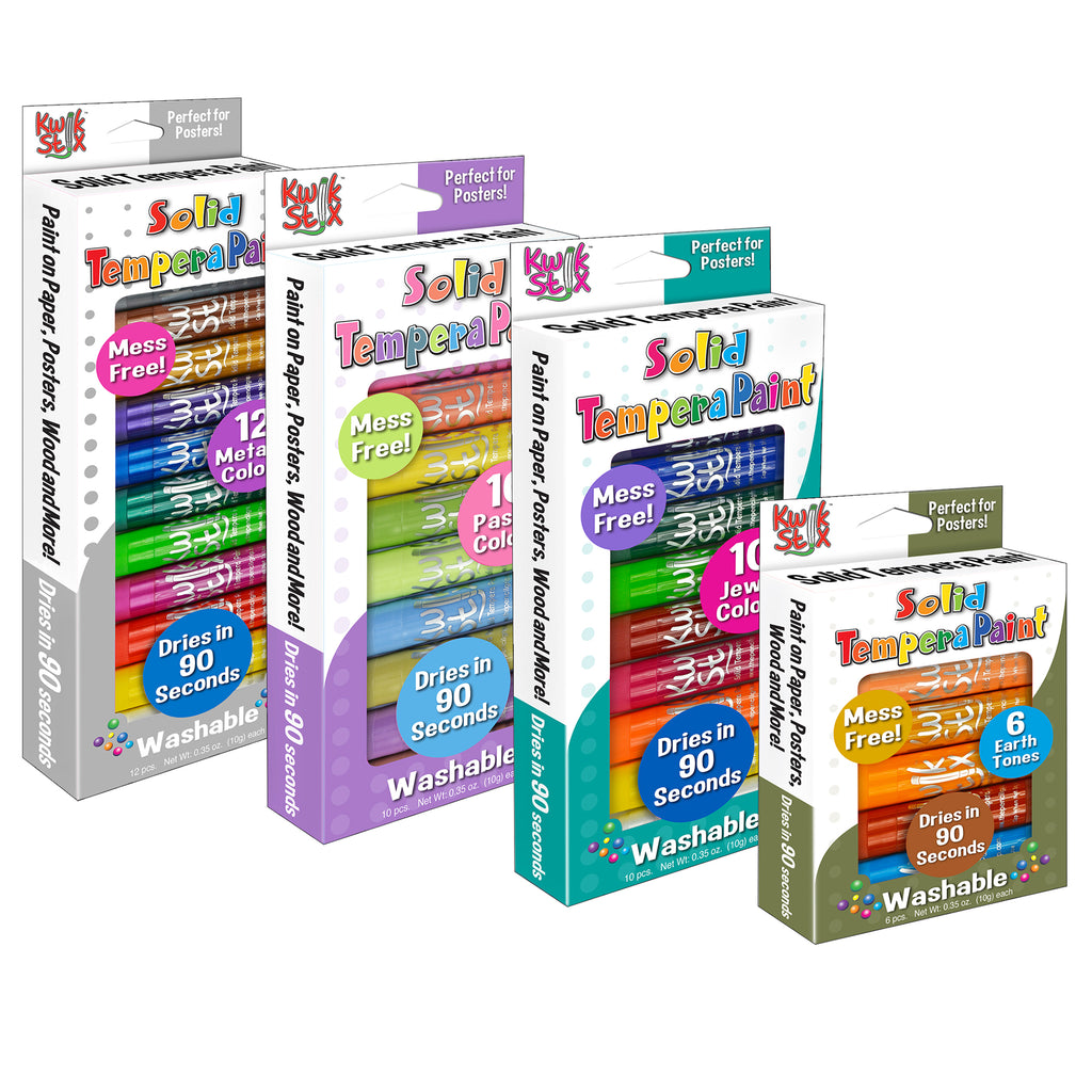 Tempera Paint Metalix Earth Jewel & Pastel Tones 38 Colors