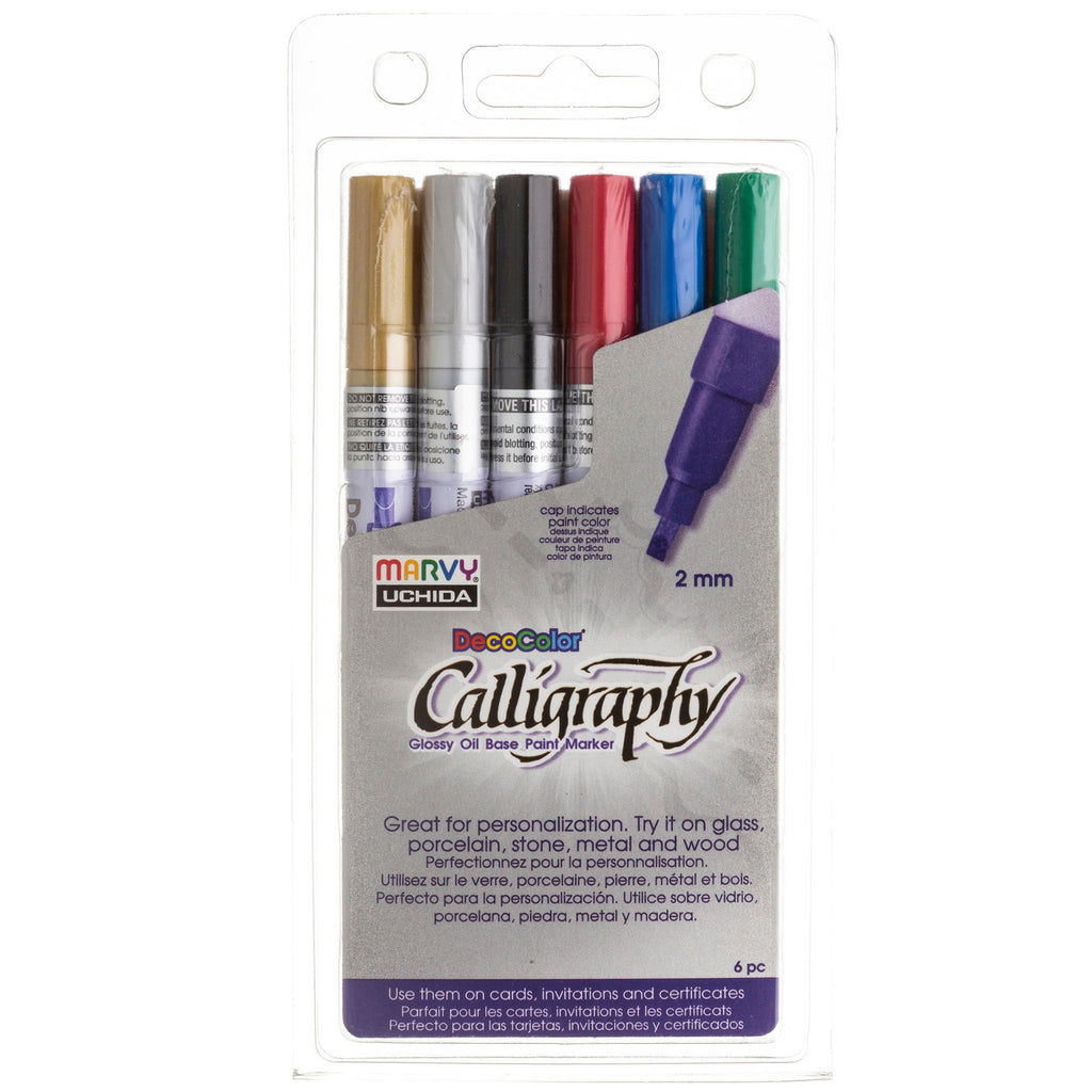 Caligraphy Paint Markers 6 Pk