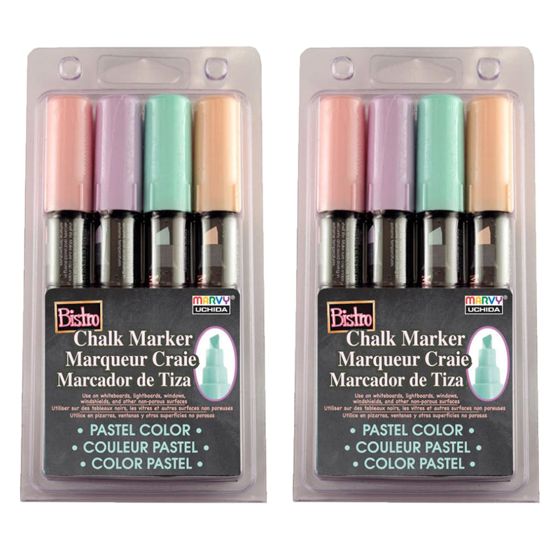 (2 St) Bistro Chlk Markrs Chisel Tip 4 Set