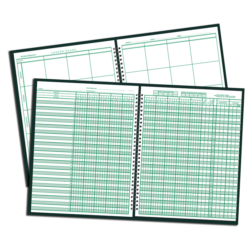 Record & Lesson Plan Combo Book 8 Period 9 Week Class