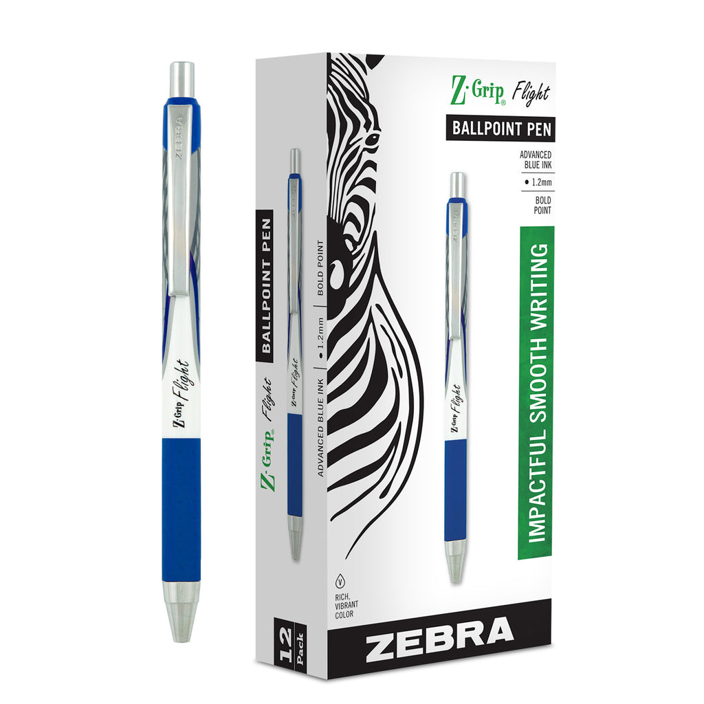 Z-grip Flight Pens Blue Dozen Retractable