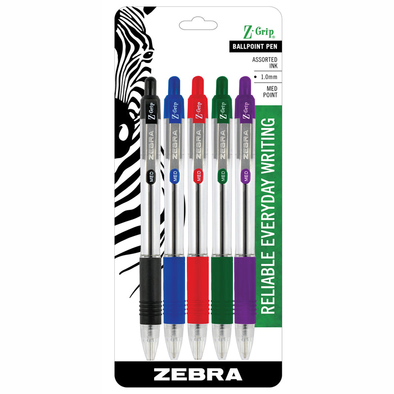 (6 Pk) Z Grip Pens 5pk Assorted