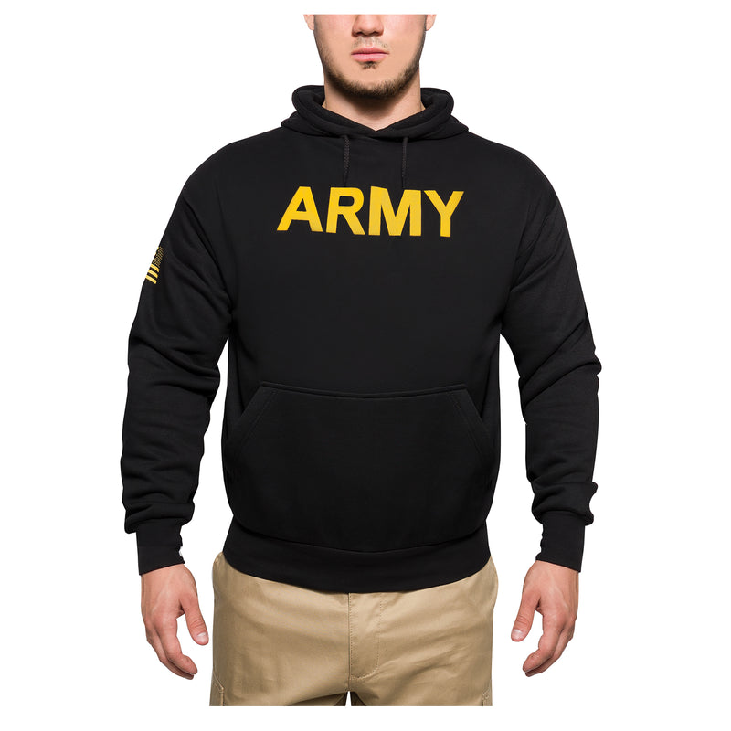 Rothco Army Printed Pullover Hoodie - Black