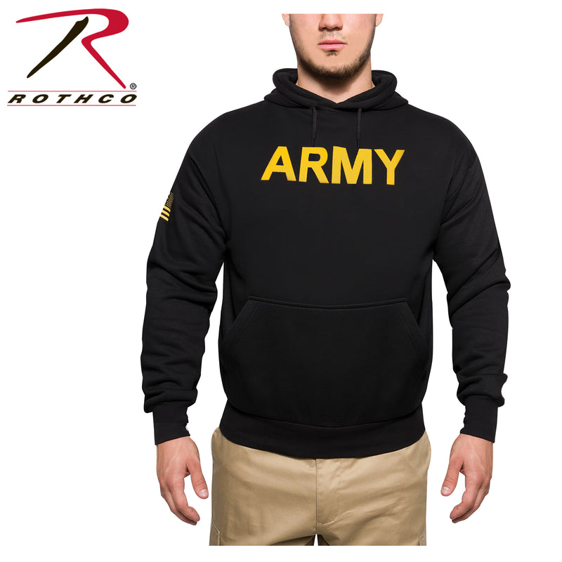 Rothco Army Printed Pullover Hoodie - Black