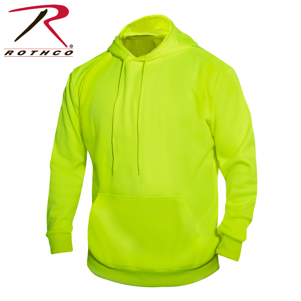 Rothco High-Vis Performance Hooded Sweatshirt - Safety Green