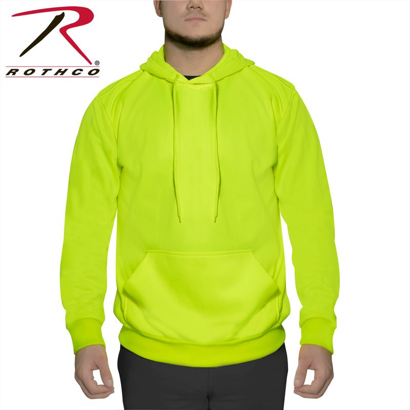 Rothco High-Vis Performance Hooded Sweatshirt - Safety Green